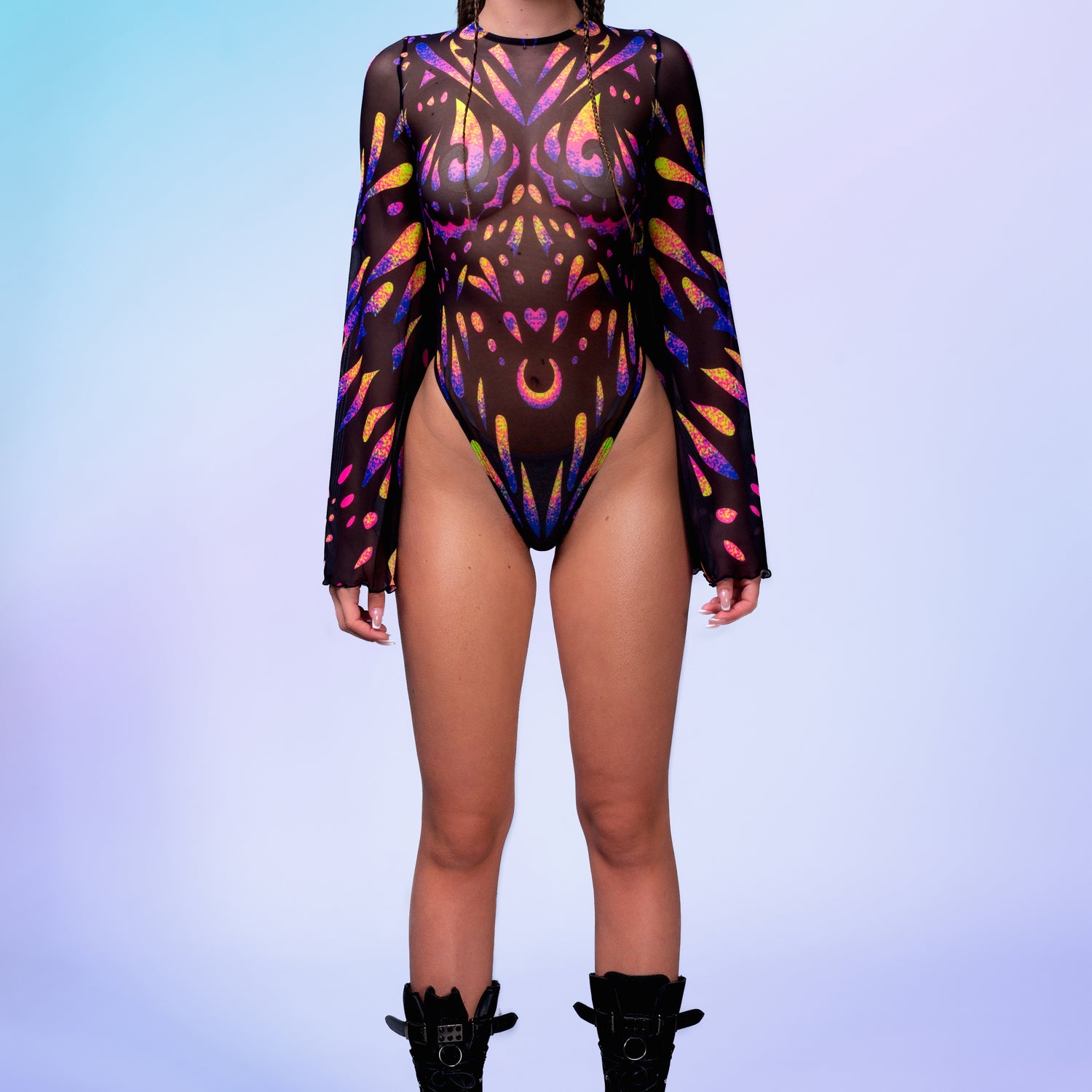 Dreamflight Mesh Bare Back Leotard Pink