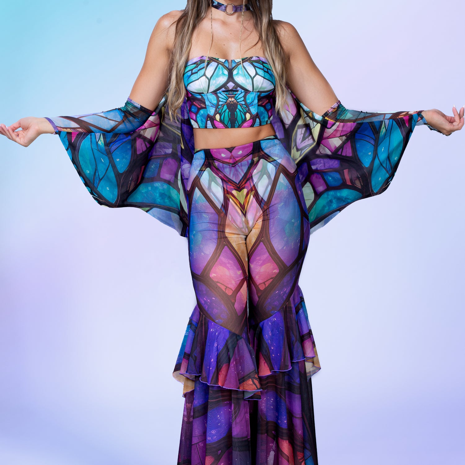 Rosette Fairy Ruffled Winged Set