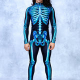 Blue Candy Skeleton Male Costume