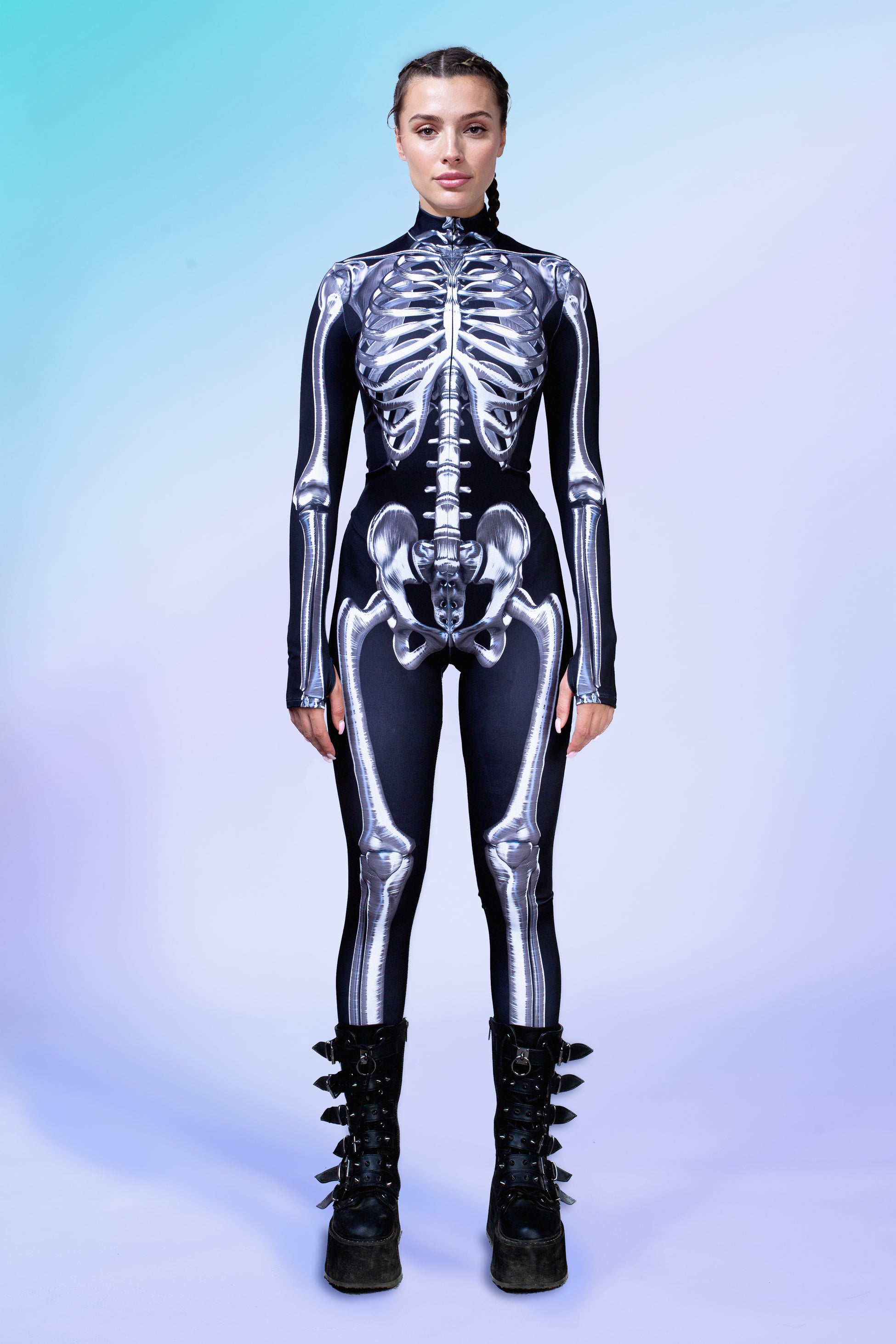 Silver Skeleton Costume 2