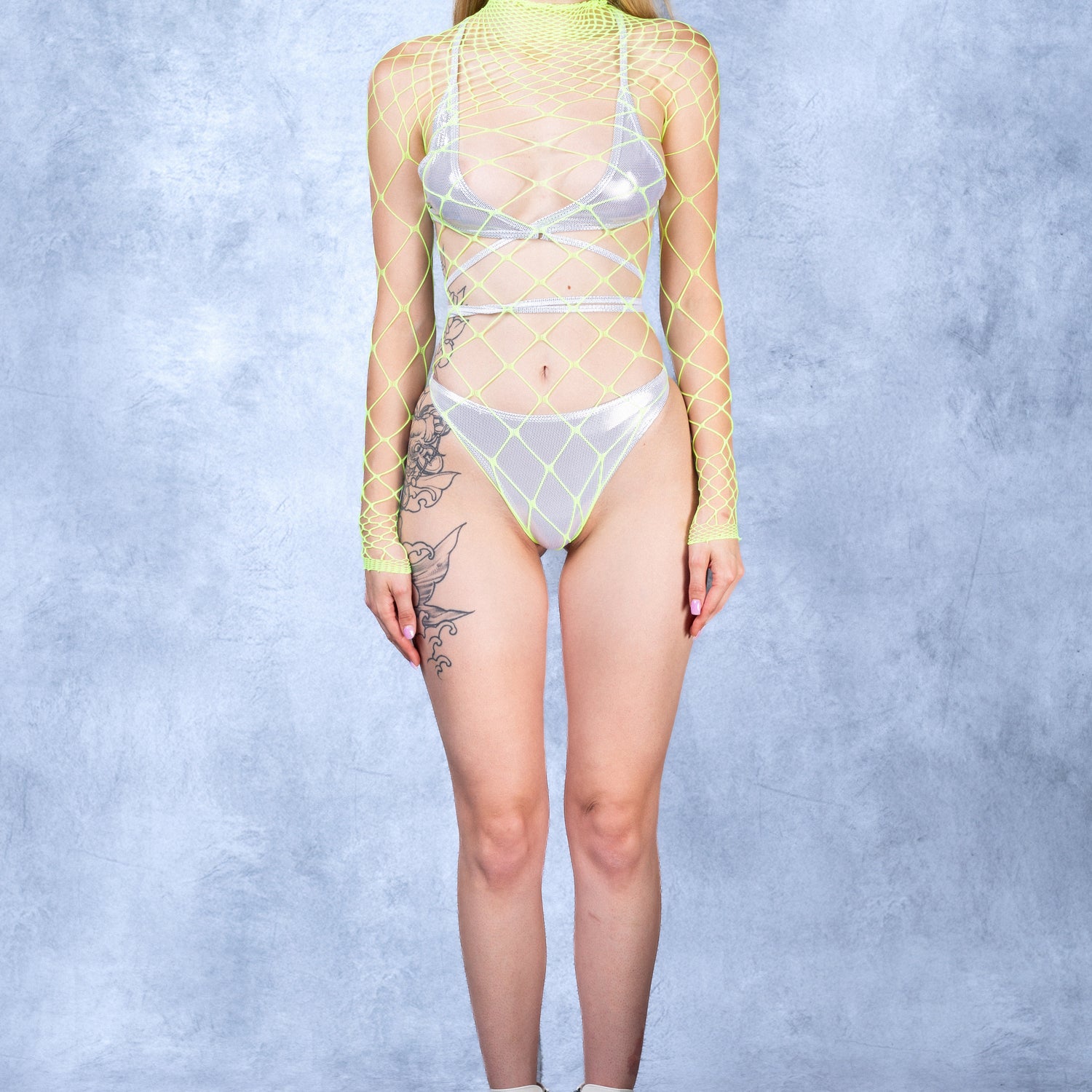Evermore Rave Fishnet Bodysuit 2
