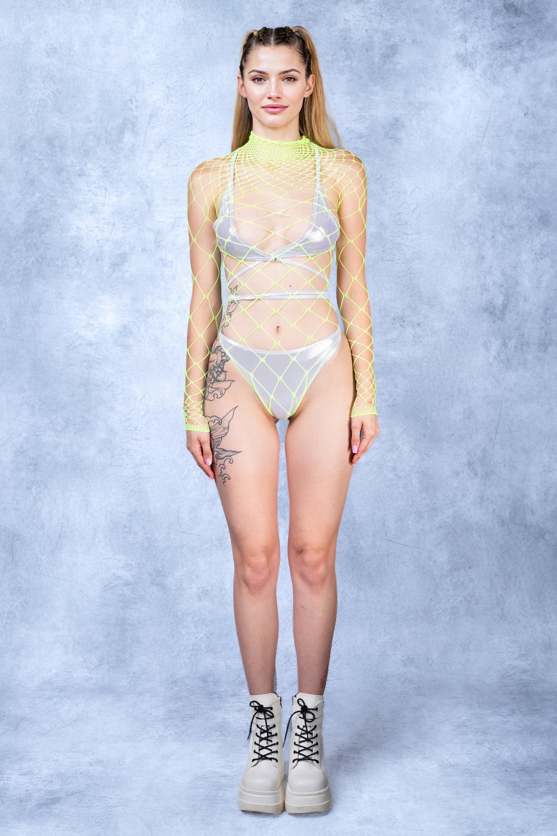 Evermore Rave Fishnet Bodysuit 2