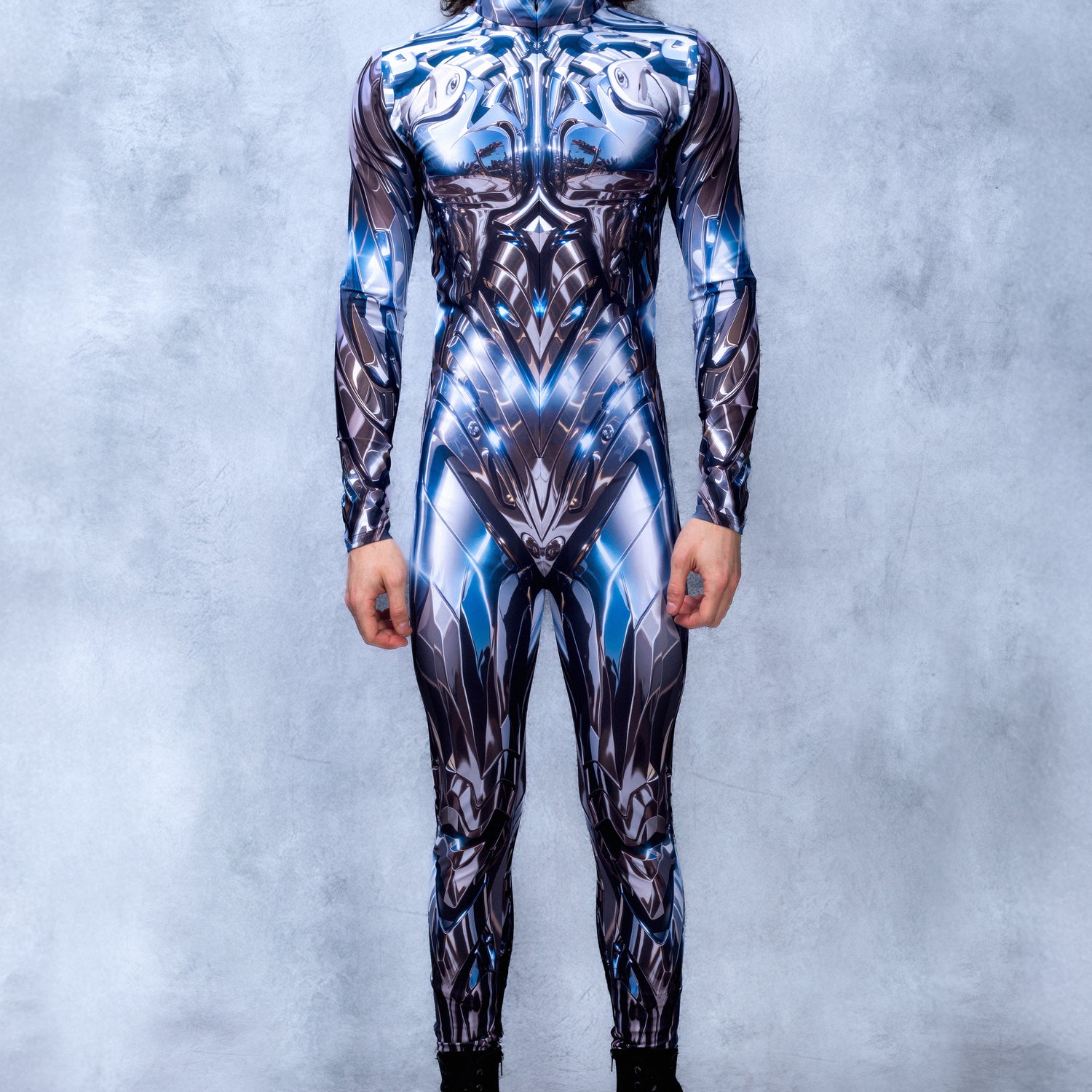 Anyma X Male Costume Silver
