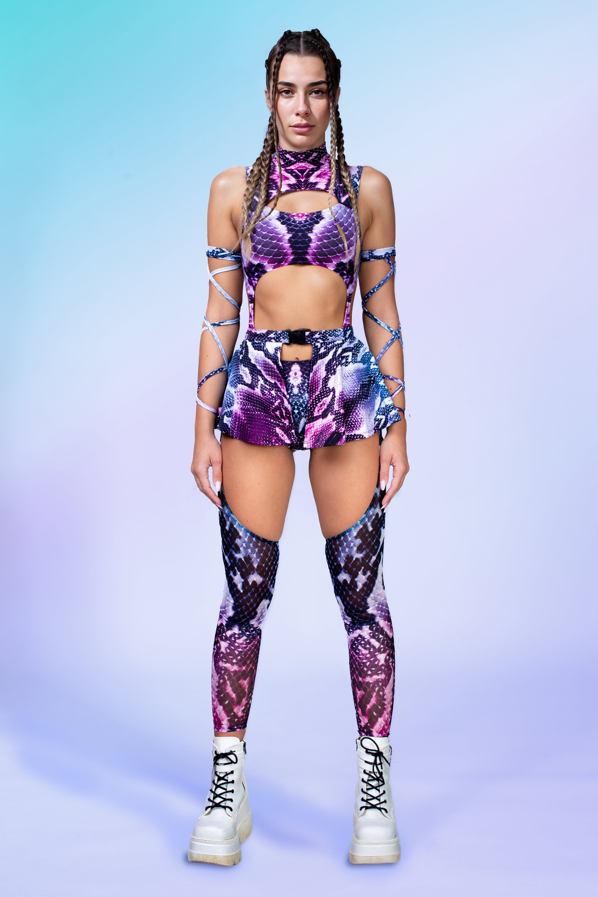 Purple Piton Micro Buckle Skirt 2