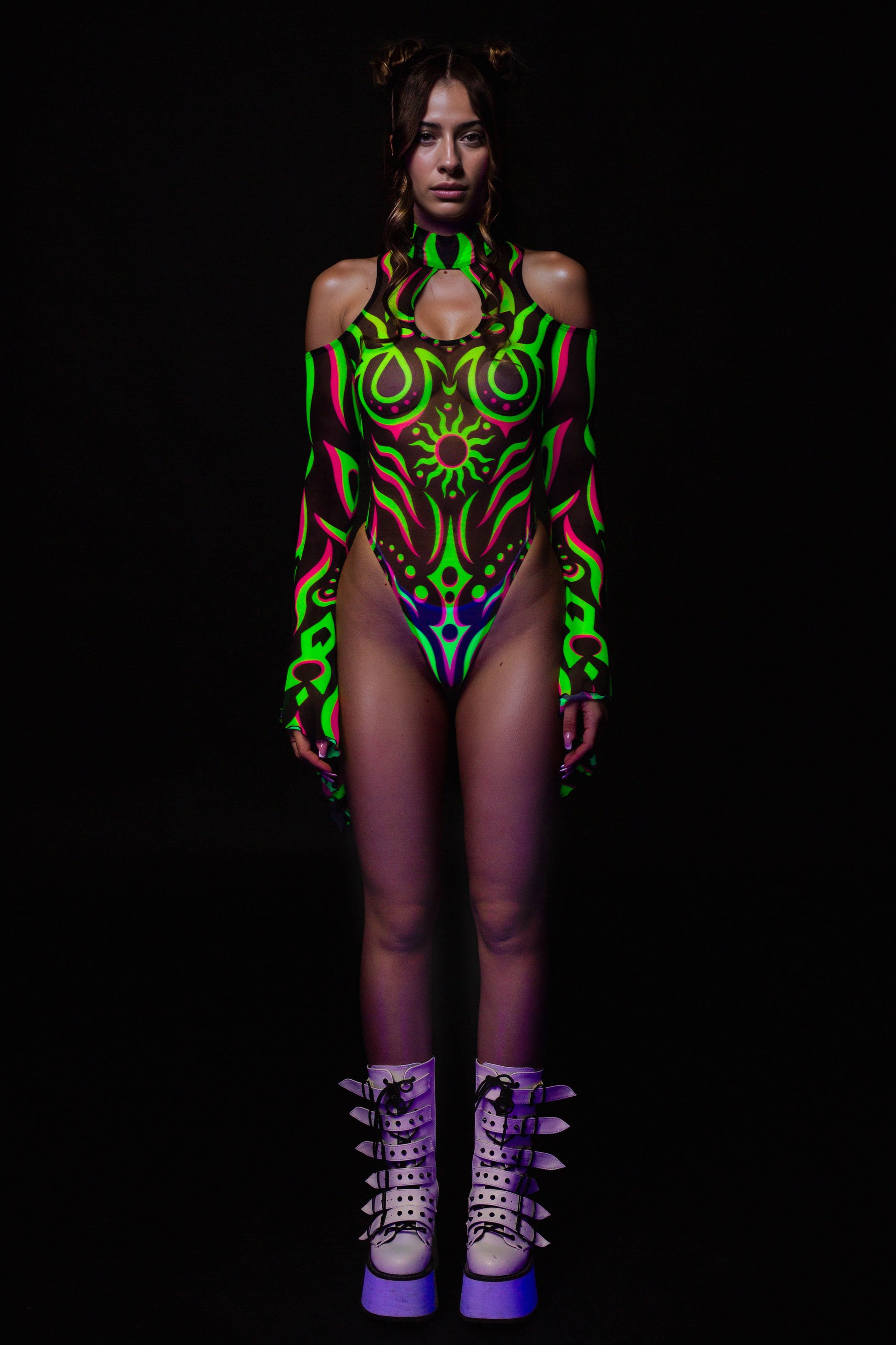 Solis Mesh Teardrop Leotard 2