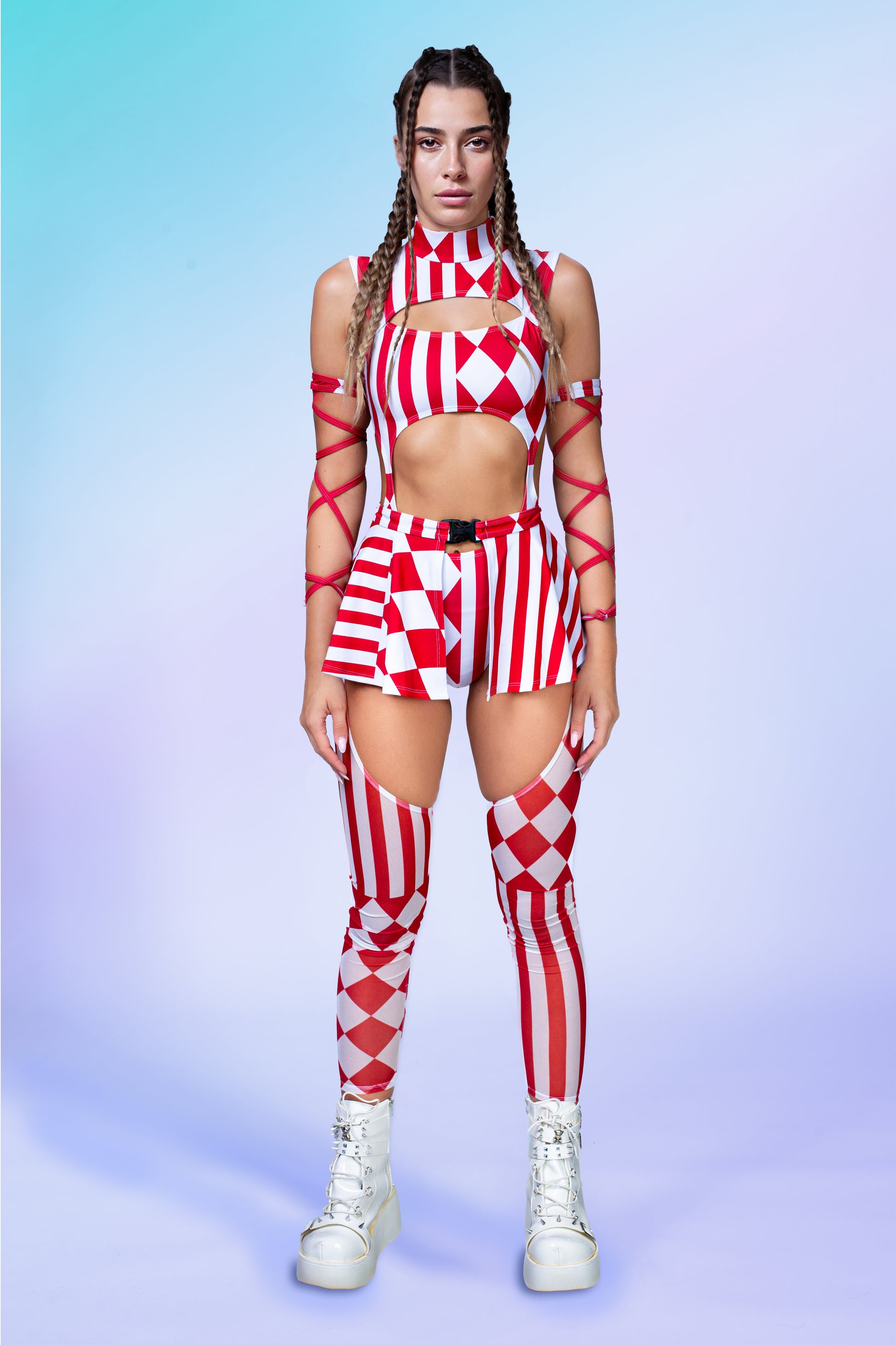 Red Clown Micro Buckle Skirt 2