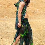 Green Flag Male Vest Split Set