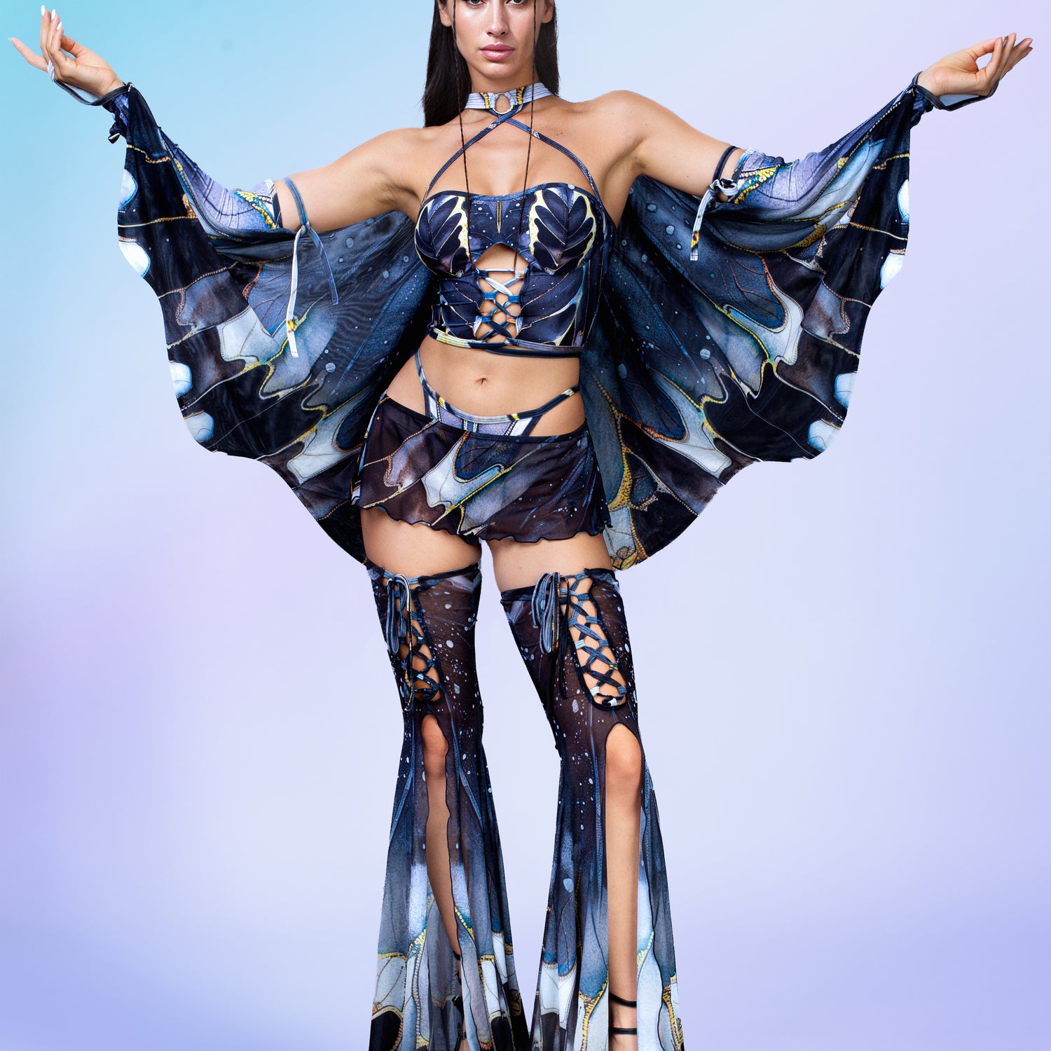 Dream of Darkness Mesh Wings Cosplay, Festival