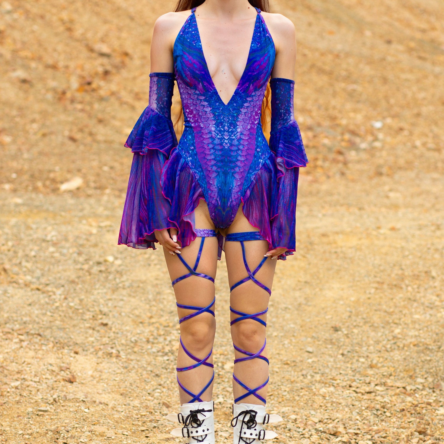 Full Scale Splash Fairy Bodysuit Purple