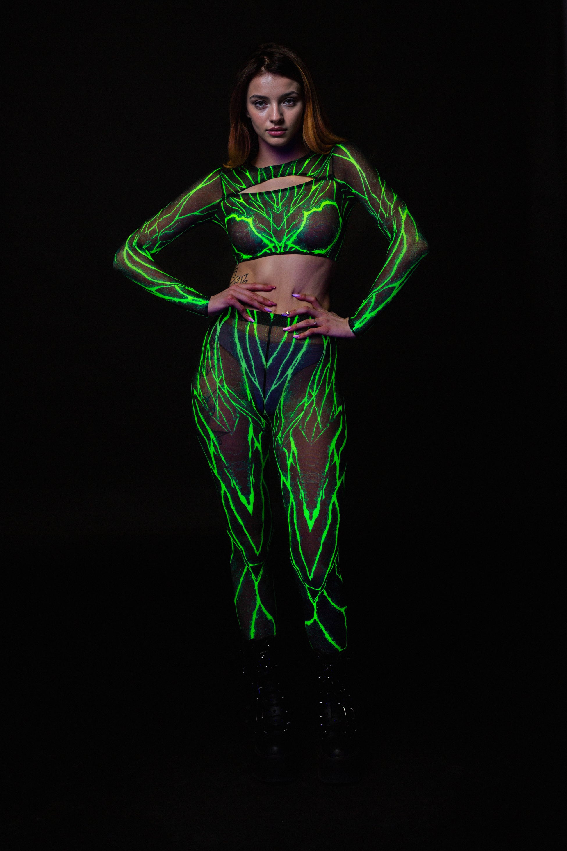 Acid Burst Mesh Leggings Set 2