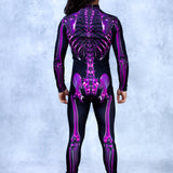 Purple Candy Skeleton Male Costume