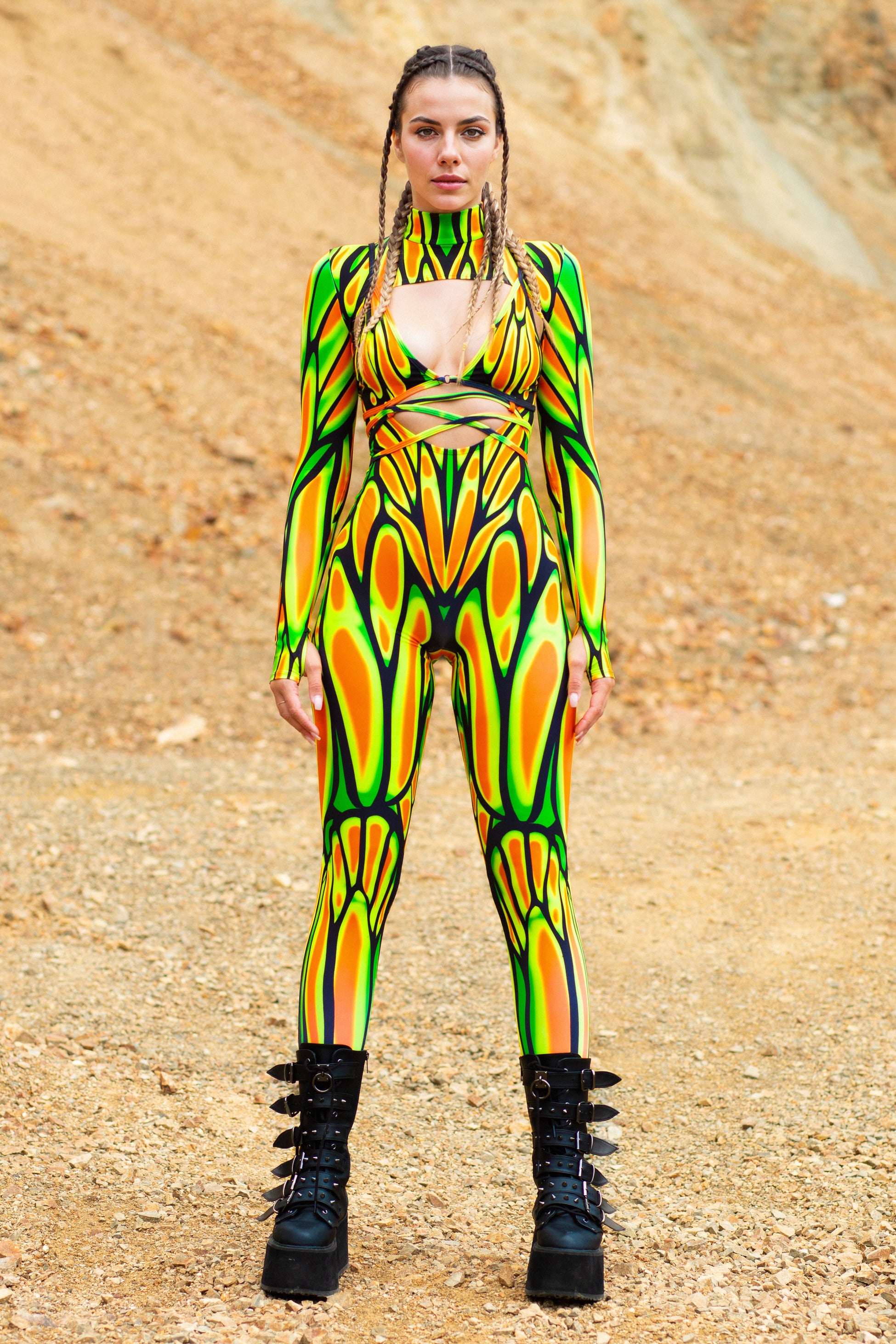 Fiery Flutter Open-Heart Costume 2