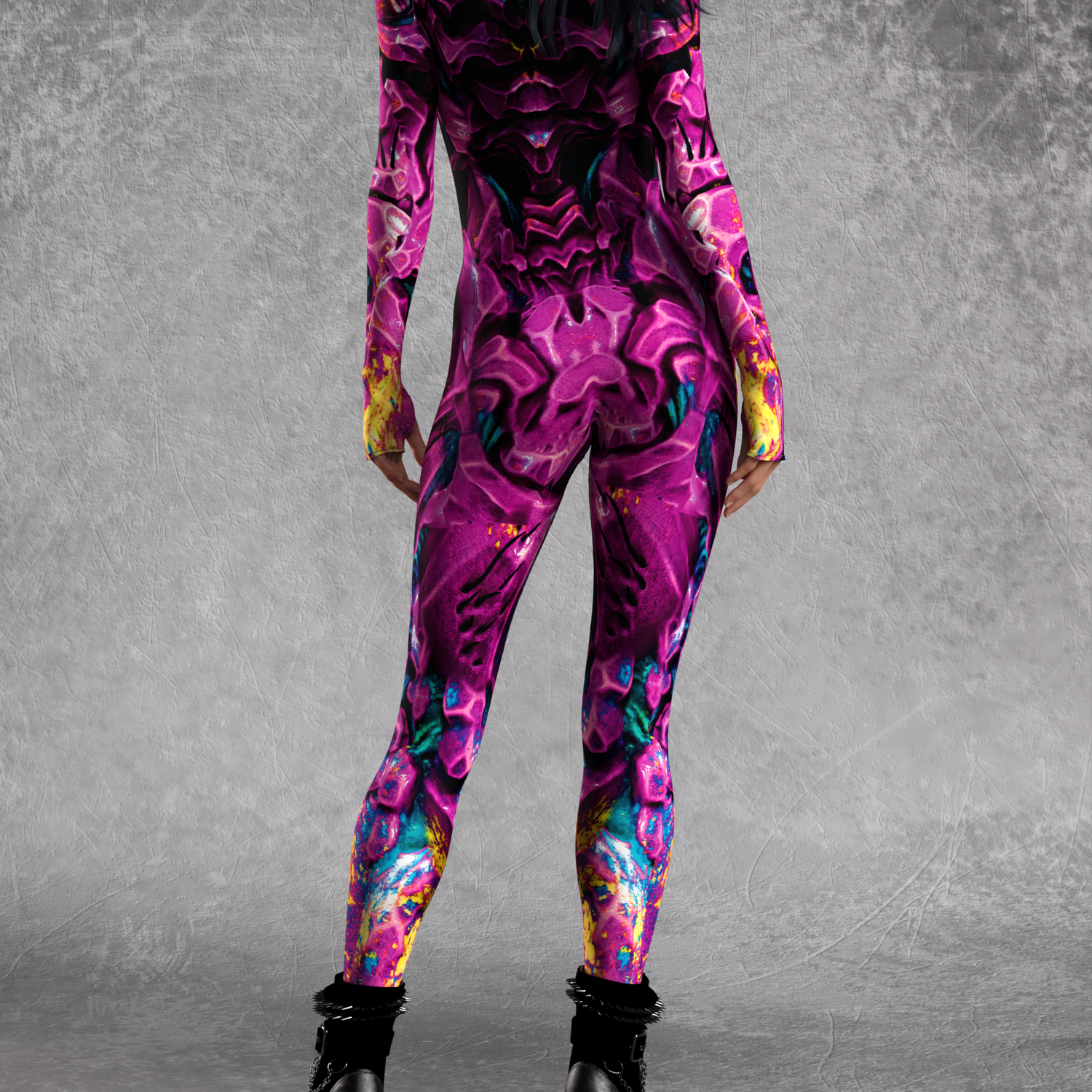 Women Kryptonian Armor Magenta Costume