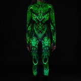 Soul Malediction Green Cyber Costume