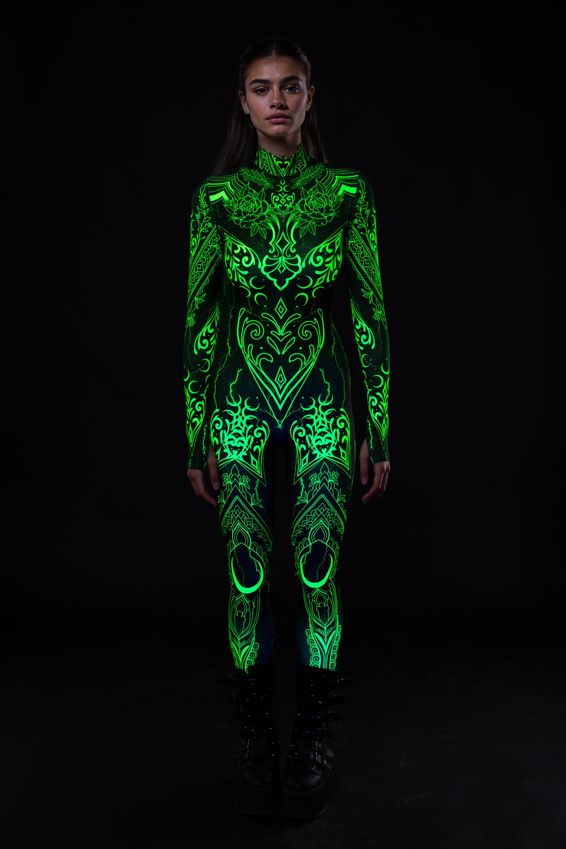 Soul Malediction Green Cyber Costume 2