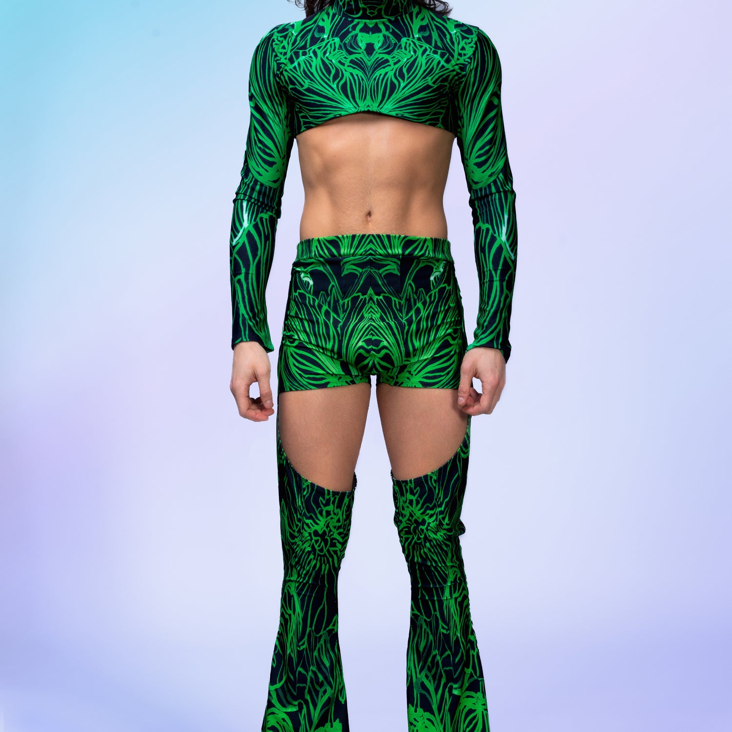 Ginie Male Crop Top Green