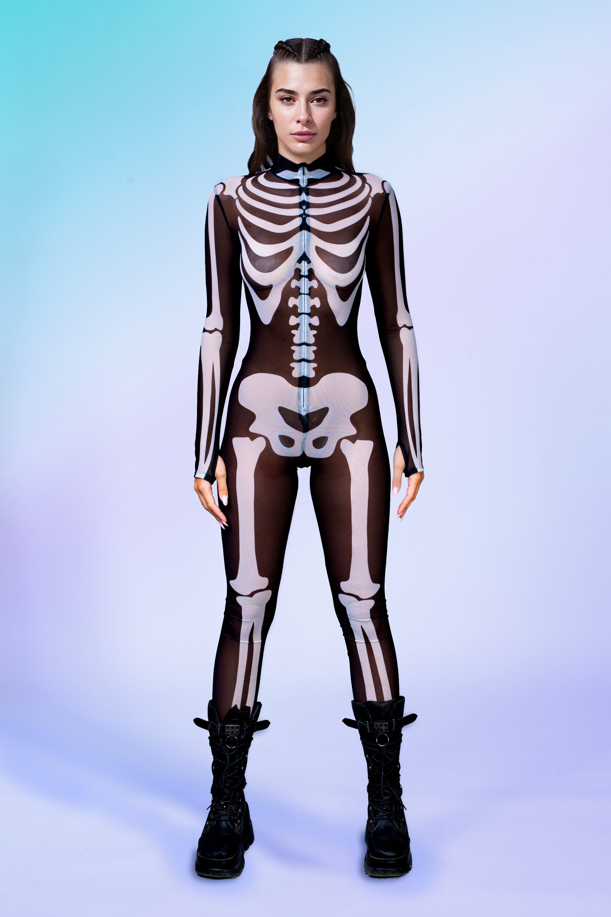 BnW Bossy Skeleton Mesh Costume 2