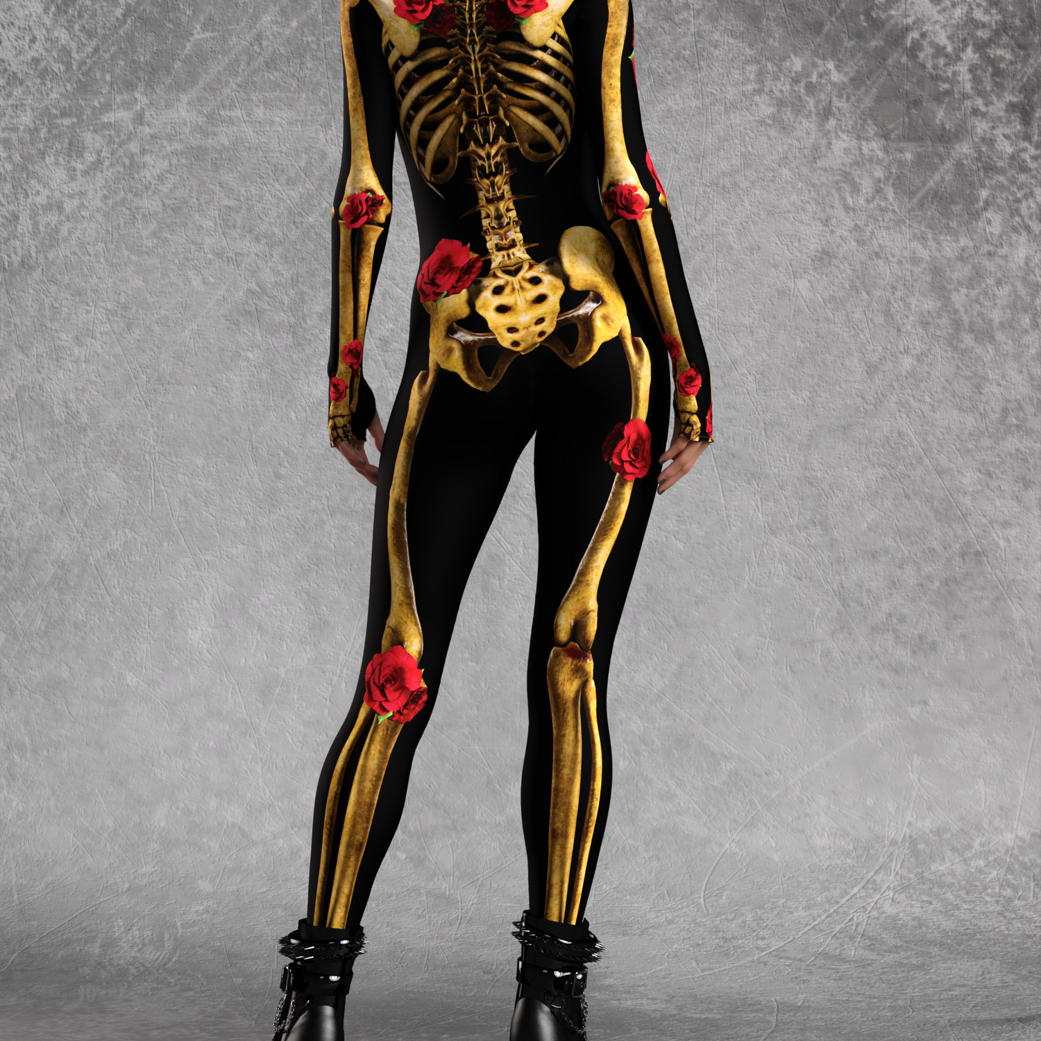 Women Rose Skeleton Costume