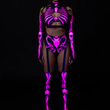 My Hot Pink Bones Cold Shoulder Top