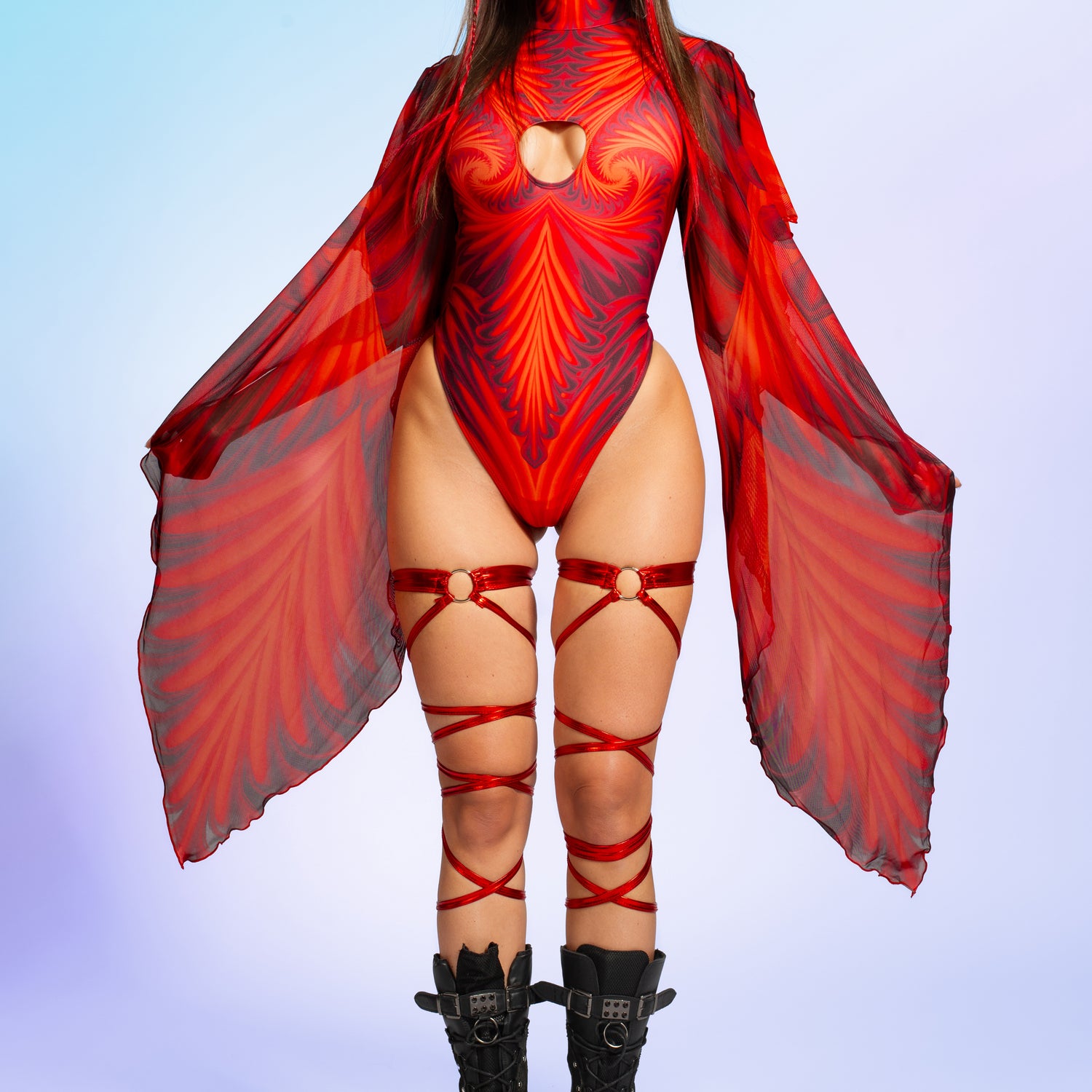 Psyverse Red Angel Bodysuit Red