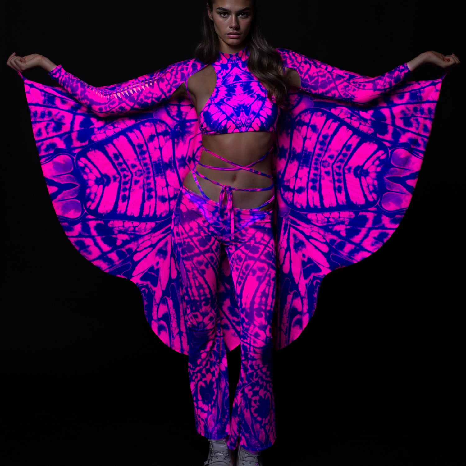 Caleidoscope Magenta Slit Weave Top Pink