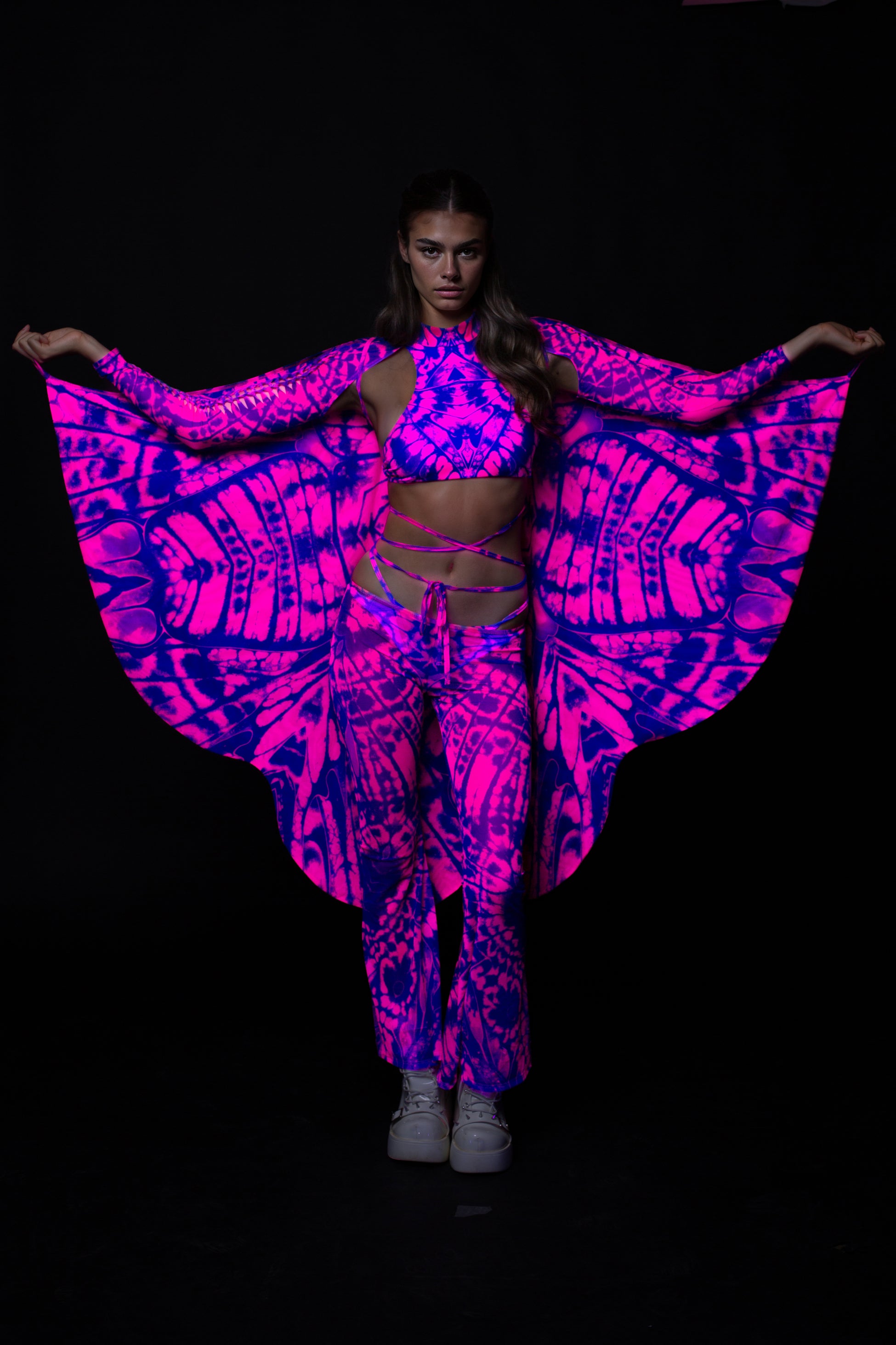 Caleidoscope Magenta Fairy Slit Weave Winged Set 2