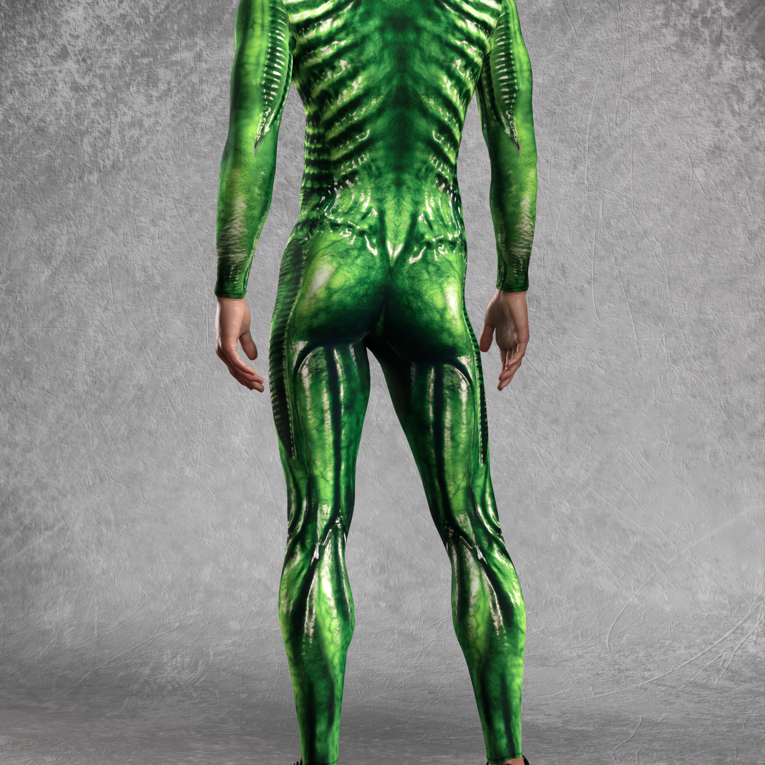 Men Exomorph Green Male Costume