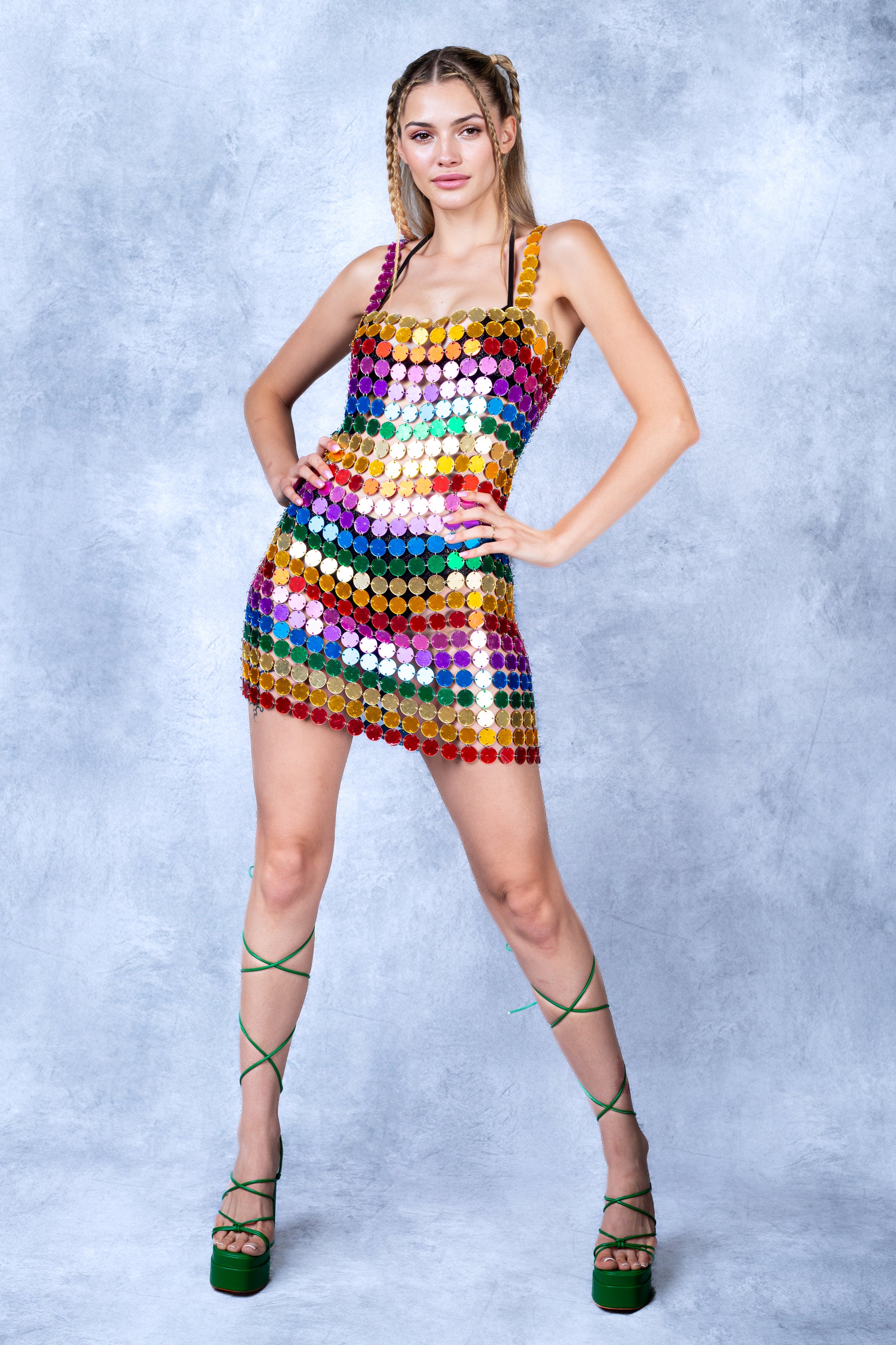 Dazzle Rainbow Sequin Dress 2