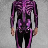 Purple Candy Skeleton Male Costume