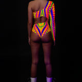 Trippyzoner Asymmetrical Leotard