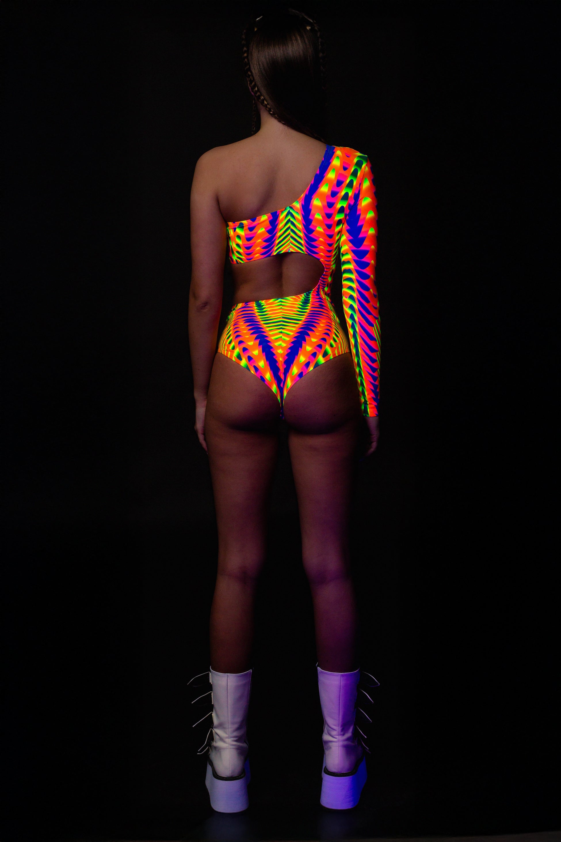 Trippyzoner Asymmetrical Leotard 2