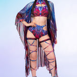 Metagalactic Cutout Rave Shorts