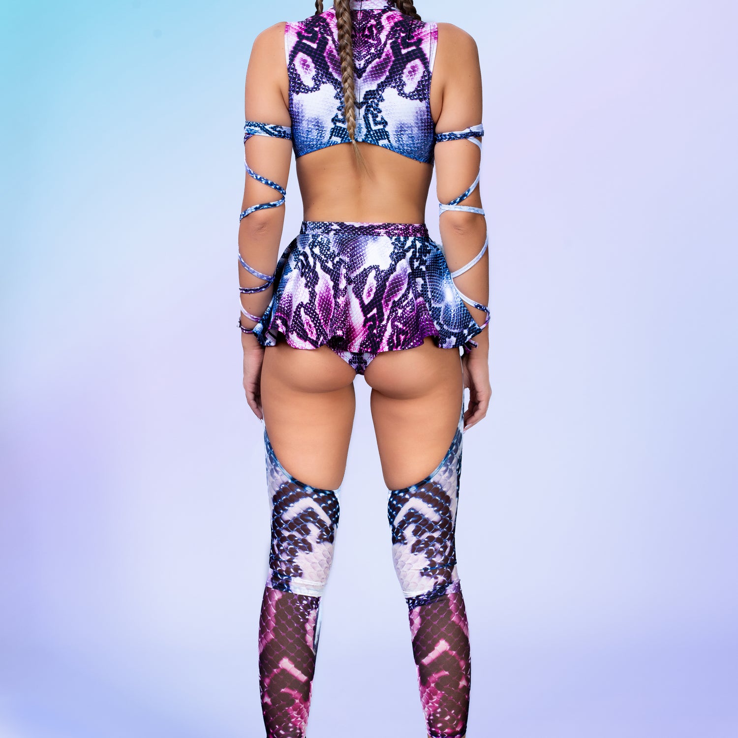 Purple Piton Micro Buckle Skirt Performance