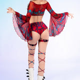 Carmine Off Shoulder Set