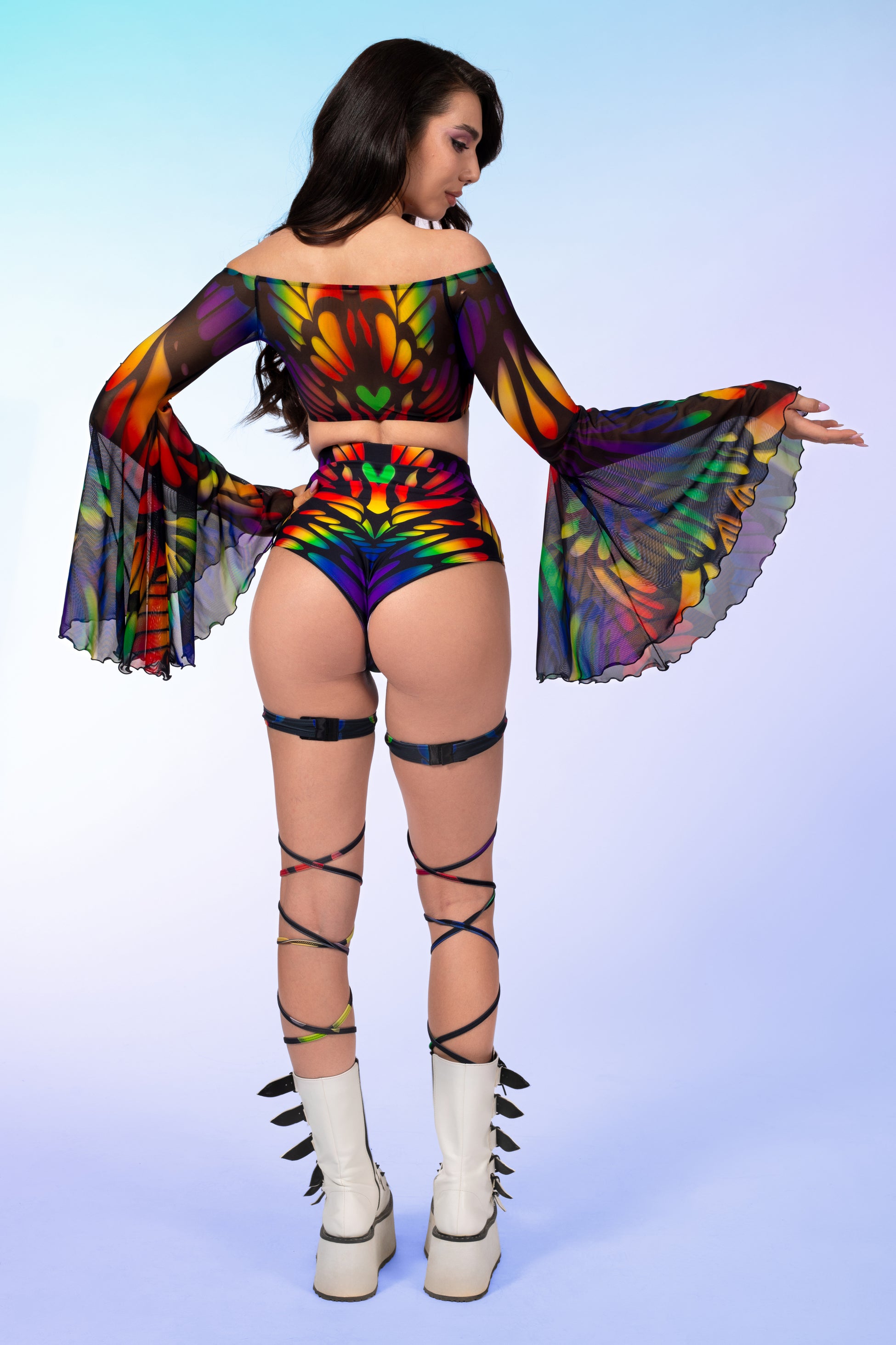 Rainbow Quiver Off Shoulder Set 2