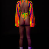 Trippyzoner Mesh Bare Back Leotard