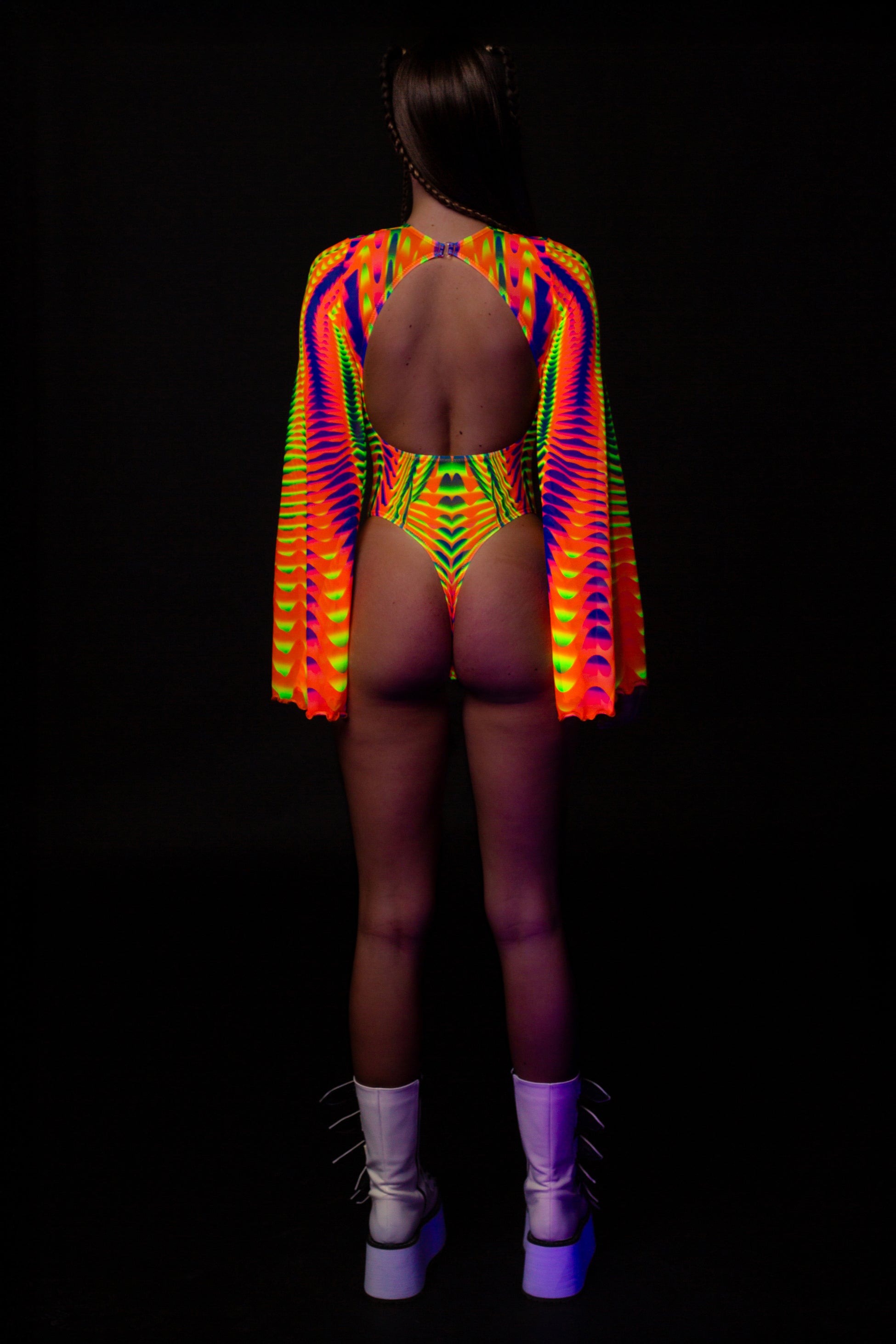 Trippyzoner Mesh Bare Back Leotard 2