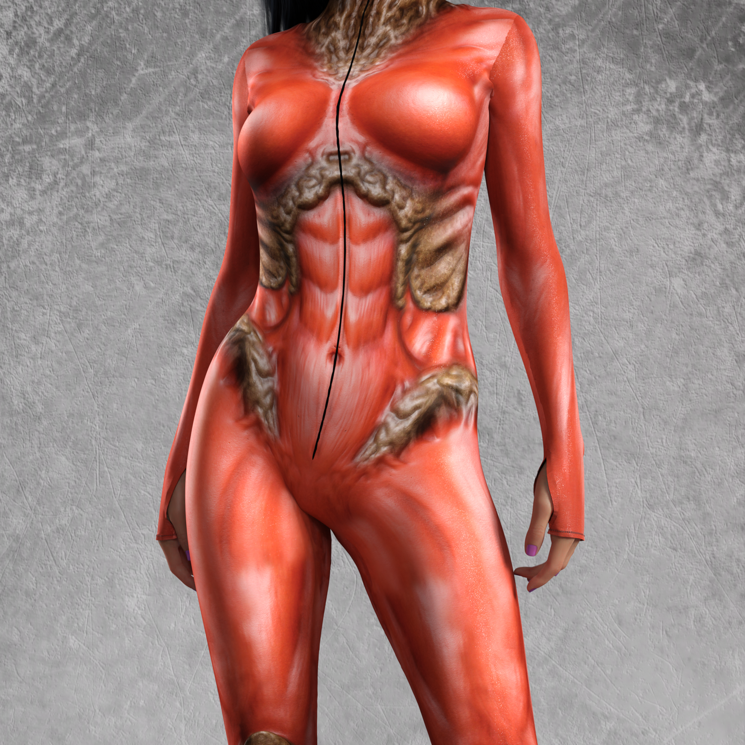 Hell Servant Red Costume Lycra