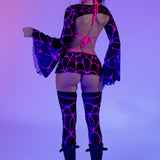Deep Web Mesh Micro Skirt