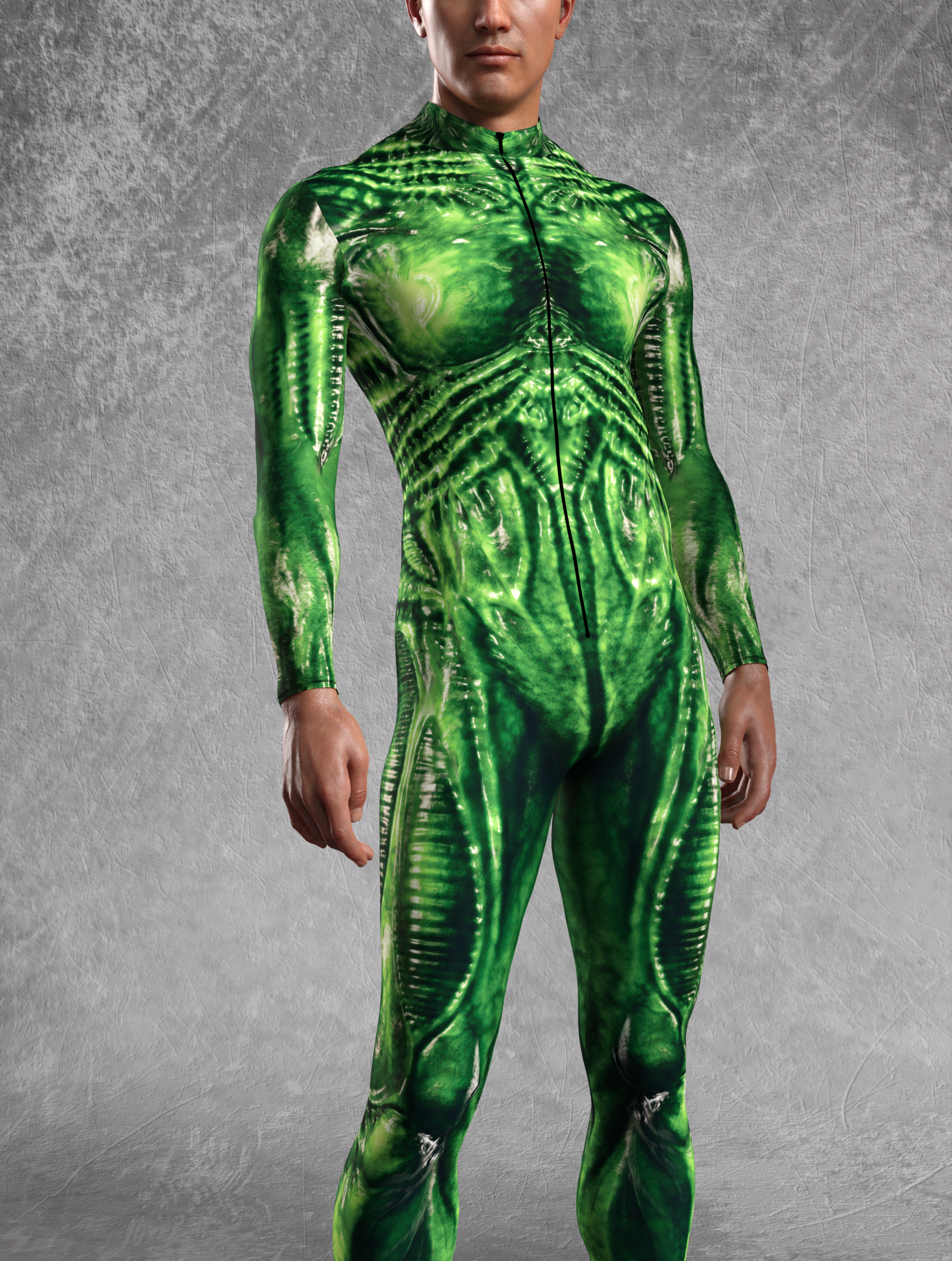 Exomorph Green Male Costume 6