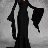 Mrs. Addams Puddle Train Gown Dress