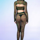 Electra Paradox Mesh Cutout Shrug Top