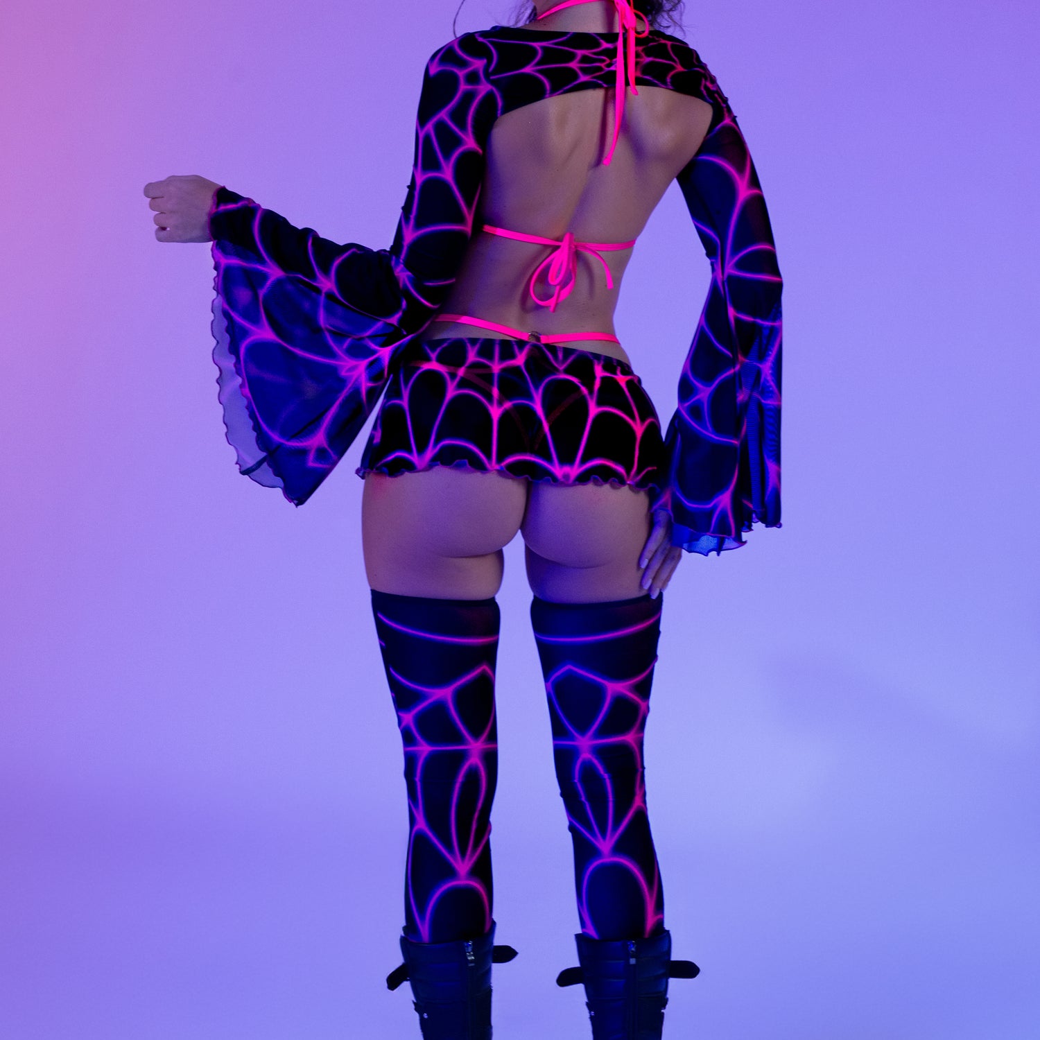 Deep Web Ring Micro Set Black, Pink