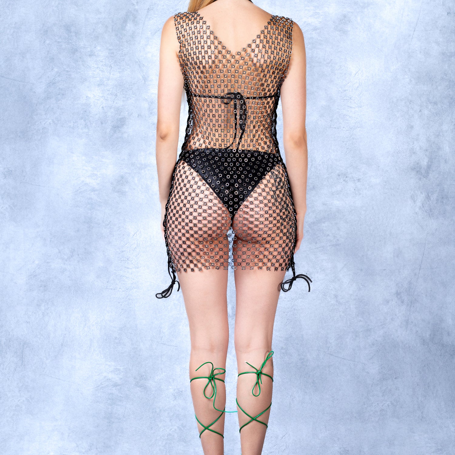 Glimwave Rave Fishnet Dress 3