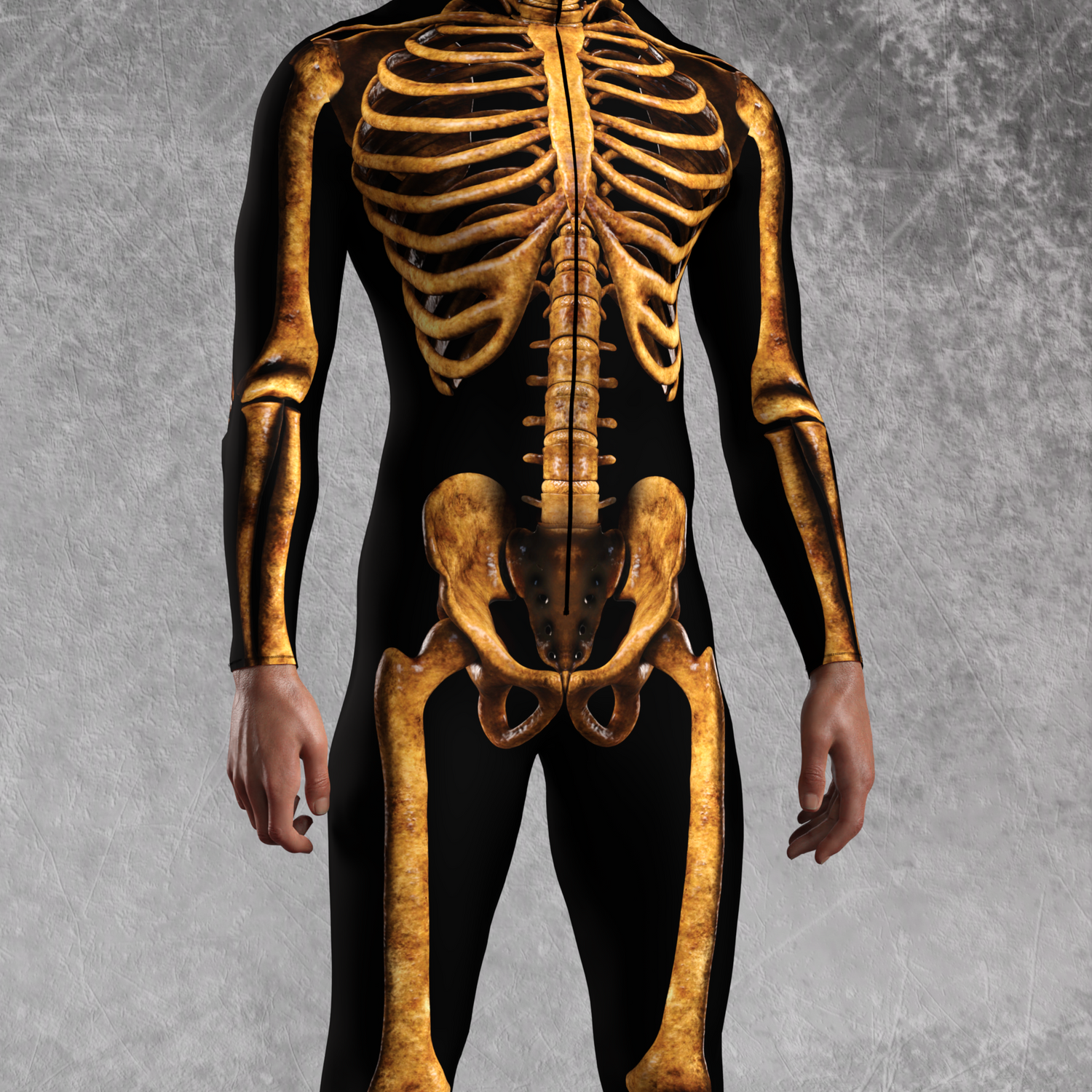 Dirty Candy Skeleton Male Costume Lycra