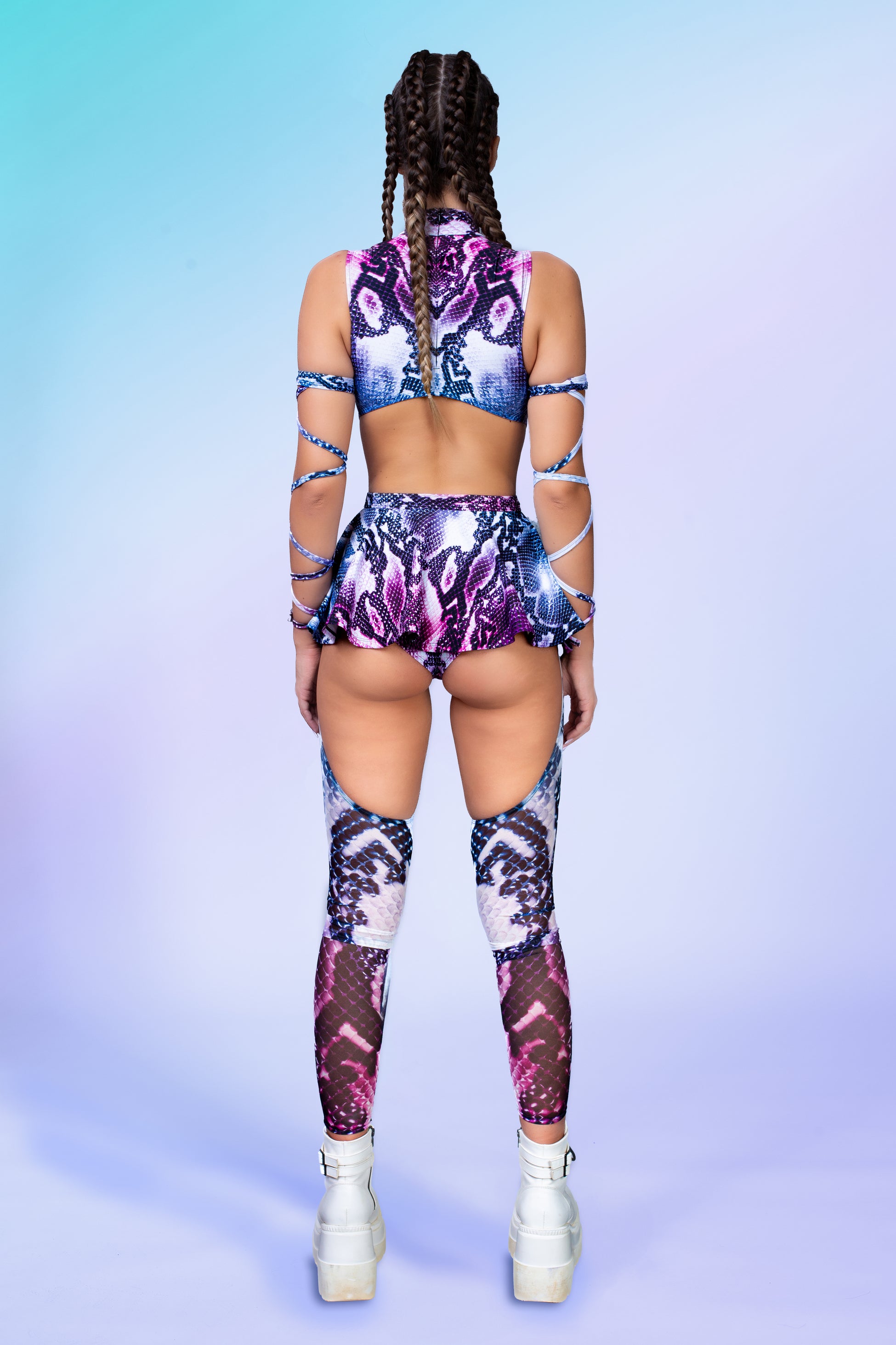 Purple Piton Chaps Leotard Wraps Set 2
