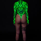 Obscuria Green Back Zip Leotard