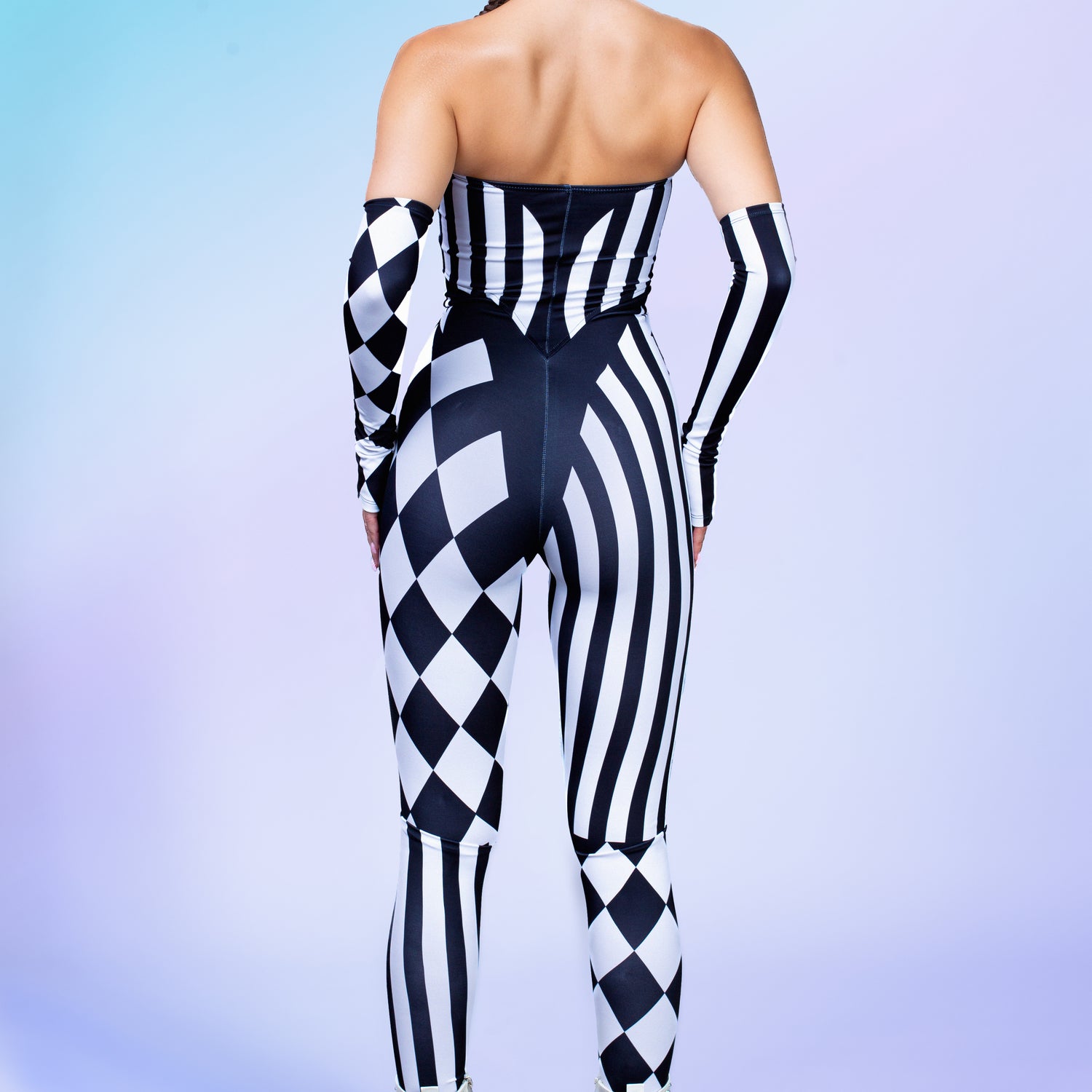 Dark Clown Strapless Romper 3