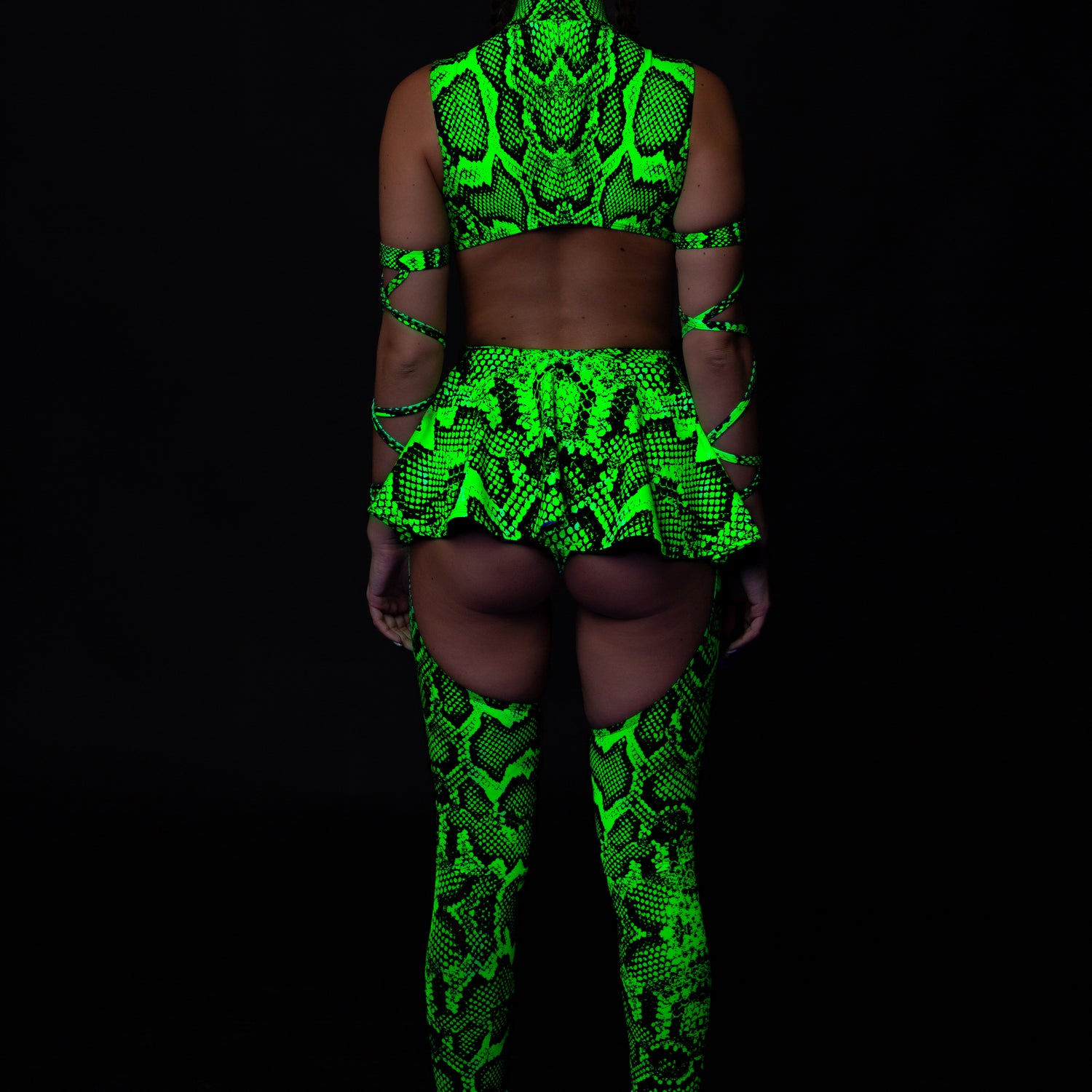 Poisonous Green Chaps Leotard Performance