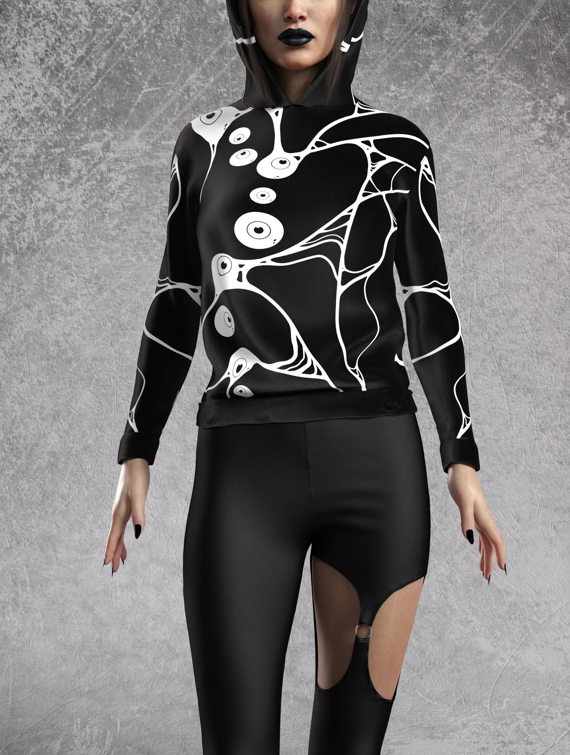 Omni White Short Hoodie 1